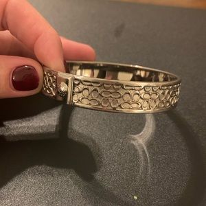 Coach Signature Silver Bangle